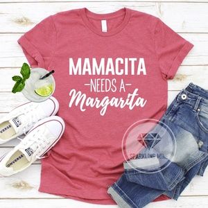 Mamacita Needs a Margarita Graphic Tshirt. M